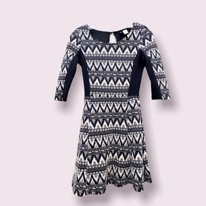 Navy and White Dress